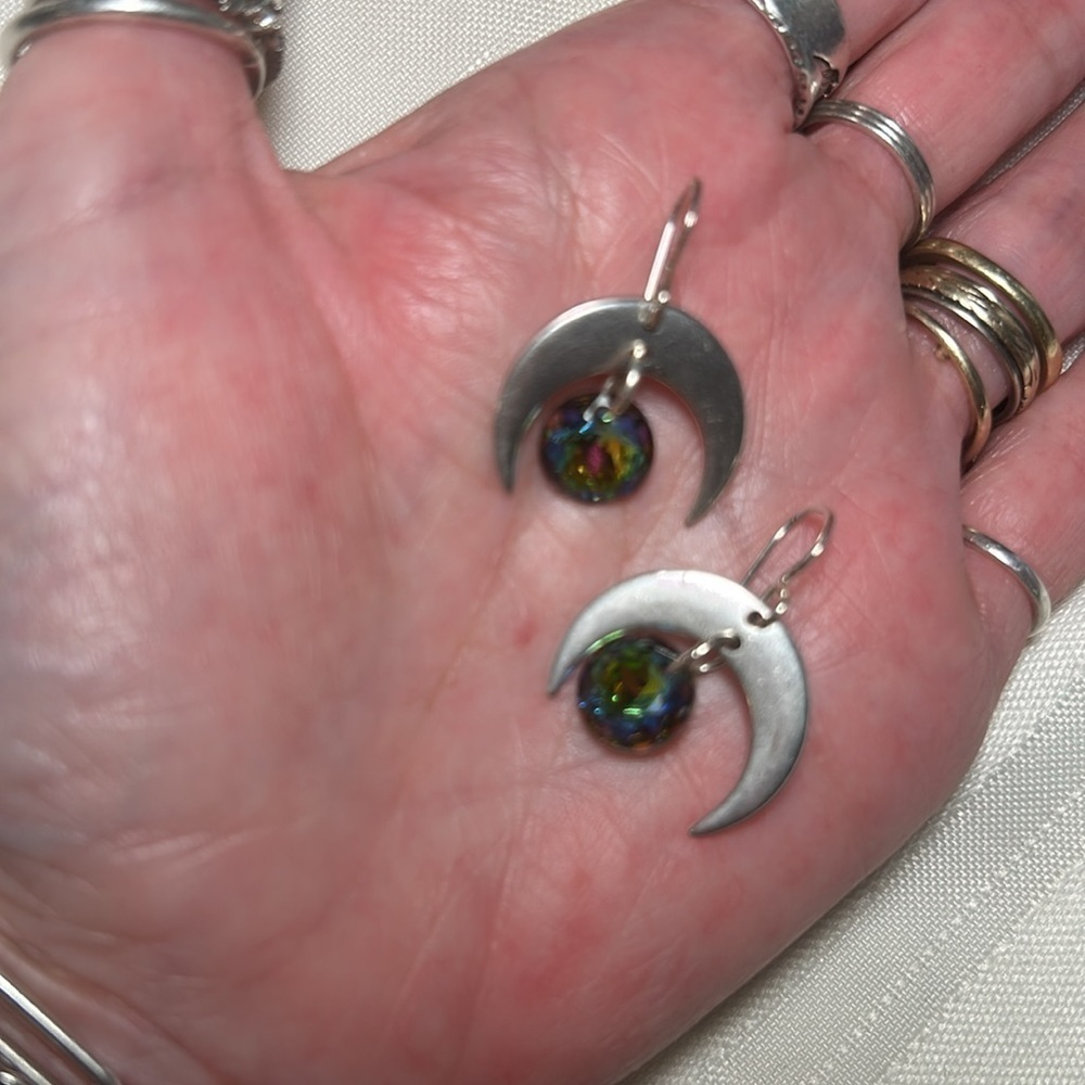 Half Moon 🌙 Earrings - Picture 3 of 5